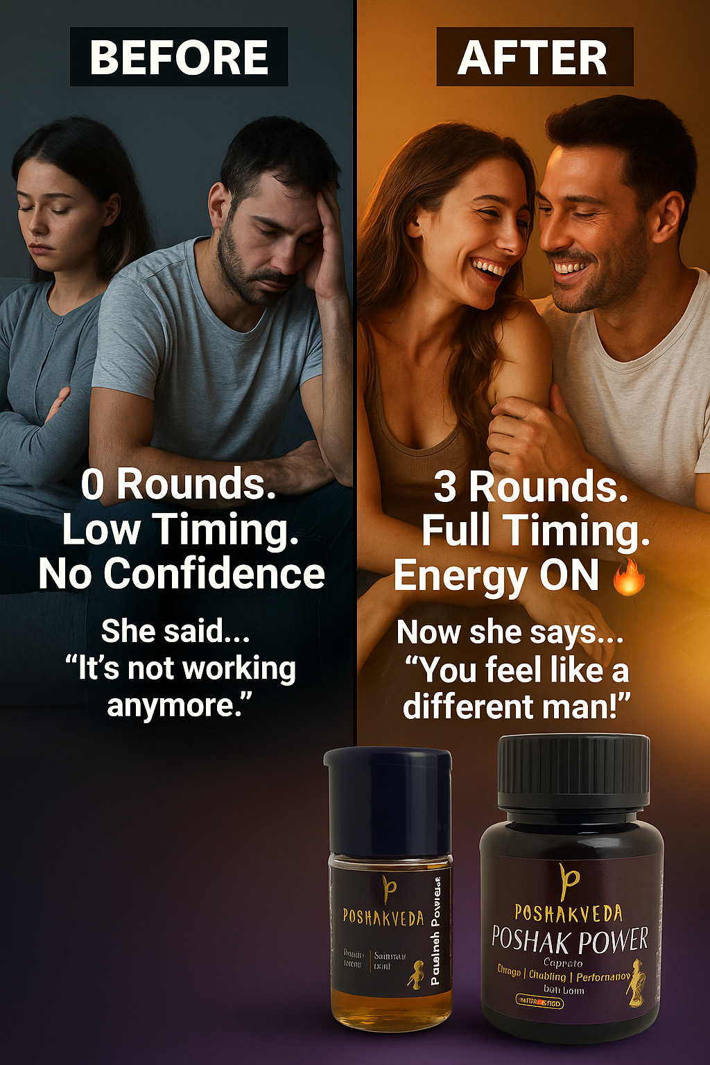 PoshakVeda™  Poshak Power Capsule and Oil Combo