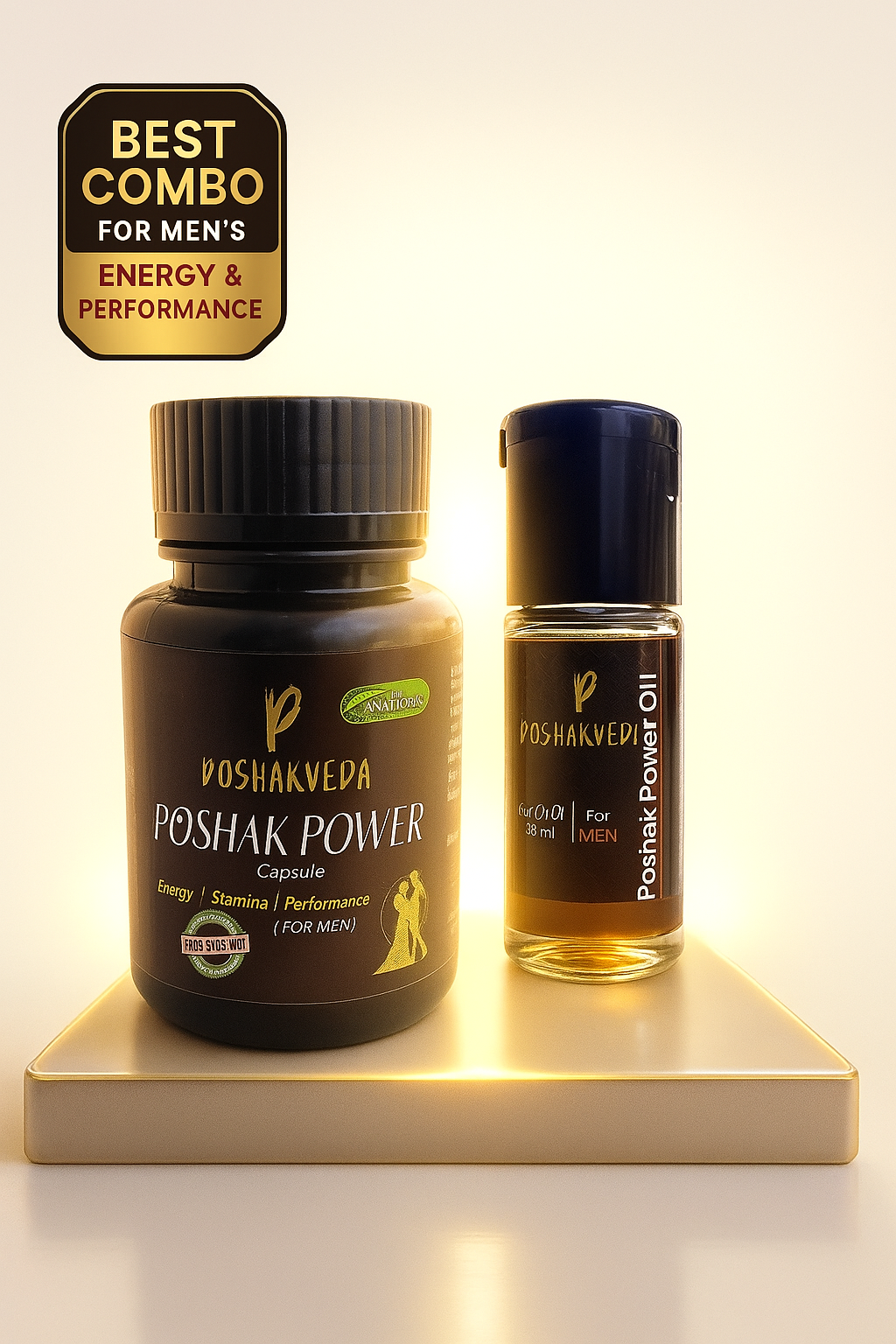 PoshakVeda™  Poshak Power Capsule and Oil Combo