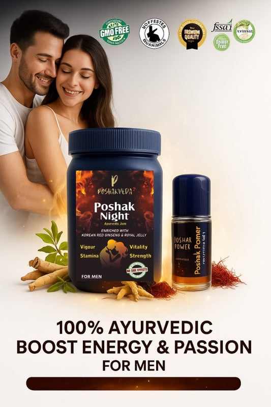 PoshakVeda™  Poshak Night Ayurvedic Jam and Poshak Power Oil